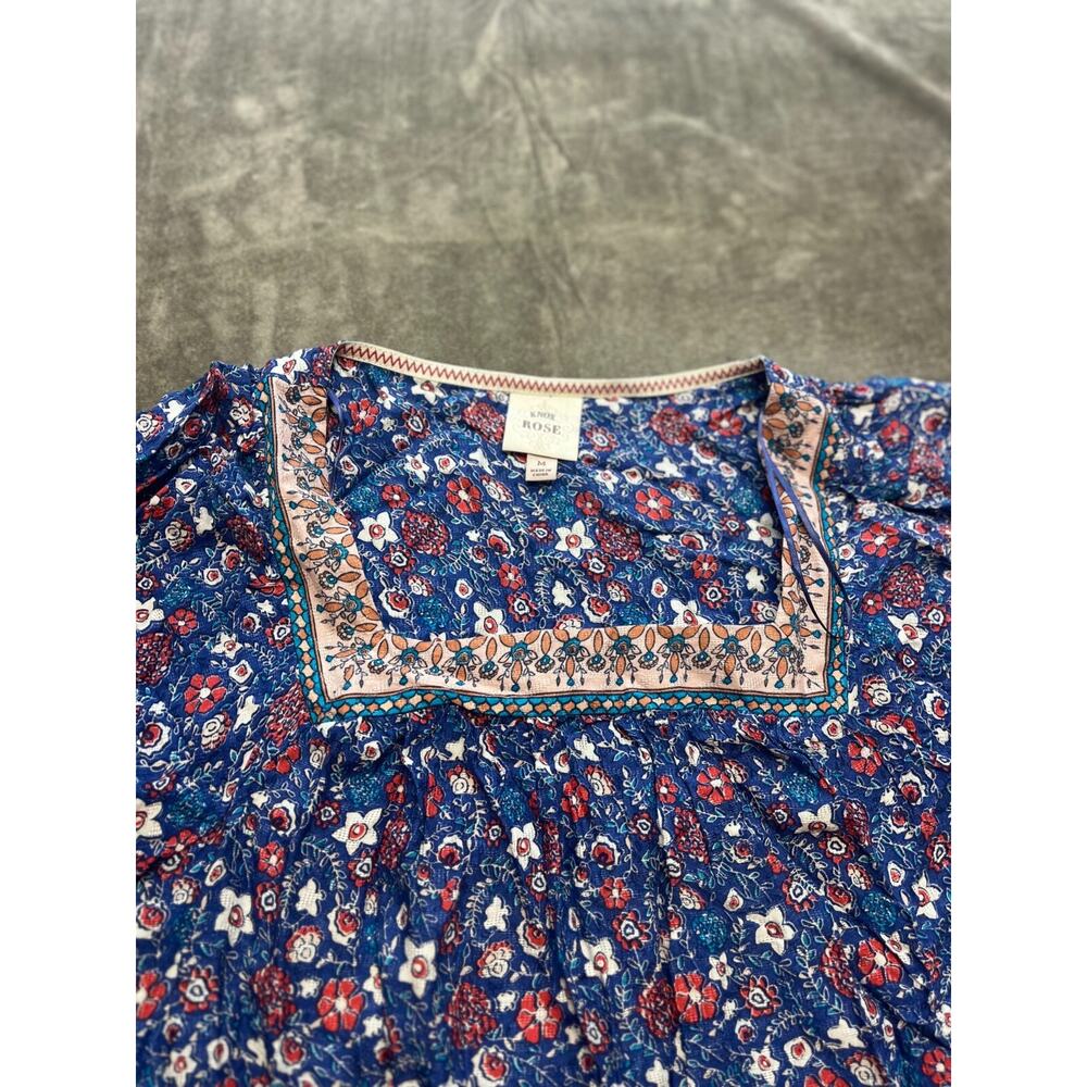Knox Rose Blue short sleeve Blue shirt Medium - Picture 5 of 6